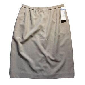 Pendleton NWT Womens Size 16W Taupe Wool Blend Back Zip‎ Straight Pencil Skirt